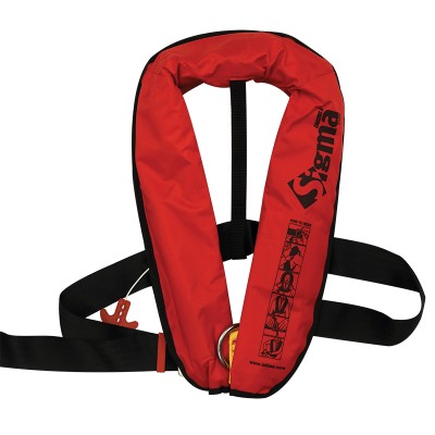 LALIZAS Sigma Inflatable Lifejacket, Manual, 170N, Red, Adult ISO Inflatable Lifejackets