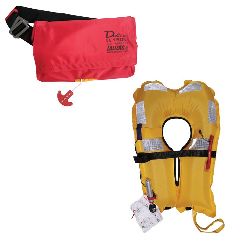 LALIZAS Delta Inflatable Lifejacket, Belt-Pack, Auto, 150N, ISO, Adult ISO Inflatable Lifejackets