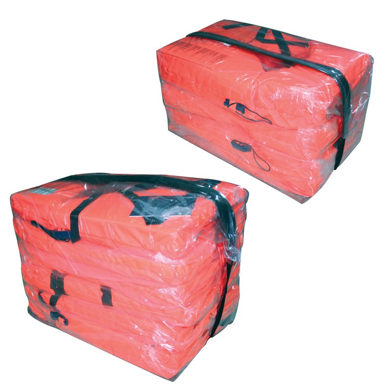 LALIZAS Set: Dry Bag + 6 Lifejackets (100N) ISO Foam Lifejackets