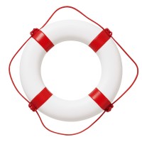 ORCA lifebuoy ring, red/white, 57×34 cm Lifebuoy Rings and Accessories