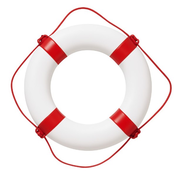ORCA lifebuoy ring, red/white, 57×34 cm Lifebuoy Rings and Accessories