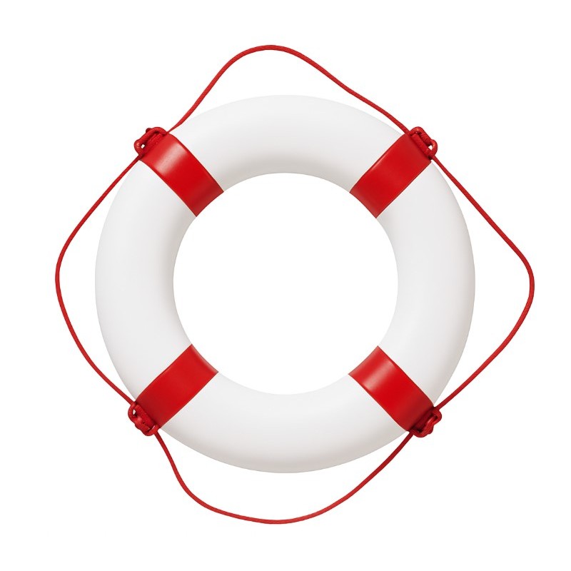 ORCA lifebuoy ring, red/white, 57×34 cm Lifebuoy Rings and Accessories