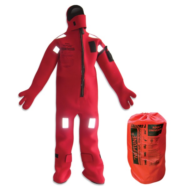 LALIZAS Immersion Suit 'Neptune', SOLAS/MED-MER, XLarge, Insulated, with neoprene gloves Thermal protection