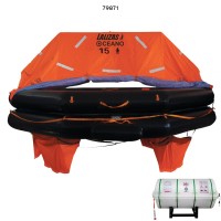 LALIZAS Liferaft SOLAS Oceano, MER, TOB Type, 15 persons, Canister (A) LALIZAS SOLAS Oceano Liferafts – Throw-overboard Type A