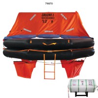 LALIZAS Liferaft SOLAS Oceano, MER, TOB Type, 12 persons, Canister (A) LALIZAS SOLAS Oceano Liferafts – Throw-overboard Type A