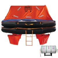 LALIZAS Liferaft SOLAS Oceano, MER, TOB Type, 12 persons, Canister (B) LALIZAS SOLAS Oceano Liferafts – Throw-overboard Type B
