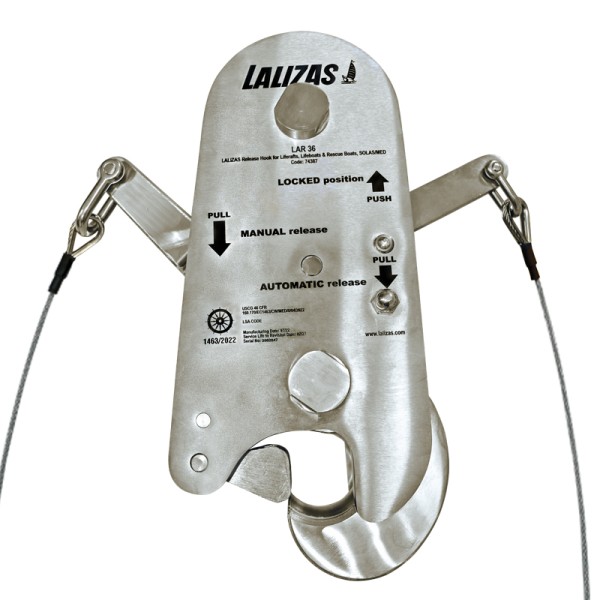 LALIZAS Release Hook LAR 36, Automatic/Manual, SOLAS/MED Liferaft Accessories