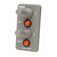 MAX POWER Joystick Double (Bow & Stern) for Tunnel Thrusters, Grey Thruster Control Panels & Remote Controls
