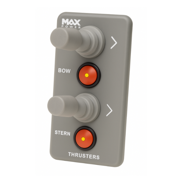 MAX POWER Joystick Double (Bow & Stern) for Tunnel Thrusters, Grey Thruster Control Panels & Remote Controls
