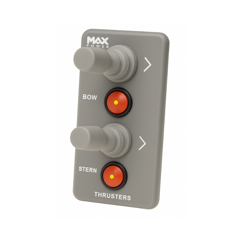 MAX POWER Joystick Double (Bow & Stern) for Tunnel Thrusters, Grey Thruster Control Panels & Remote Controls