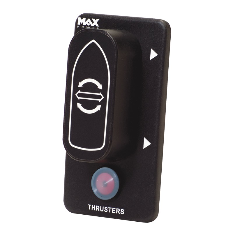 MAX POWER Boat Control Panel for Bow & Stern Thrusters, Black Thruster Control Panels & Remote Controls