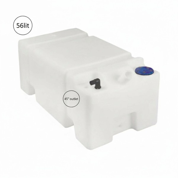 Nuova Rade / ERCOLE Fresh Water Tank 56 L – Without Cap, 45° Deck Filler Ø38 Ercole fixed tanks and accessories