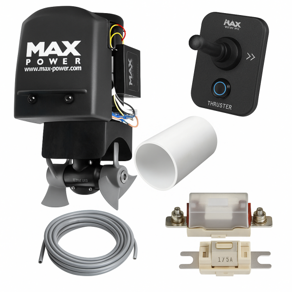 MAX POWER CT80 – set tunnel thruster,12V–4.79(kw)/6.4(hp)–80kgf–D185mm–Duo MAX POWER Electric Tunnel Thruster – Complete Kits
