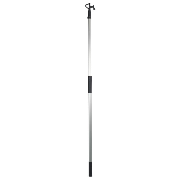 Telesc?pic Hook with Single End, Anodised Aluminium, Black 114-192cm Boat Hooks and Accessories