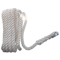 CABO Anchor Rope for Chain Rode 16 mm – 60 m, 3-Strand Nylon, with Chain Connector (10 mm) Chain Rode Anchor Ropes with Chain...