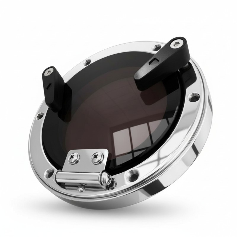 Round side porthole 157 mm / cut-out 126 mm, stainless steel AISI 316 All Categories