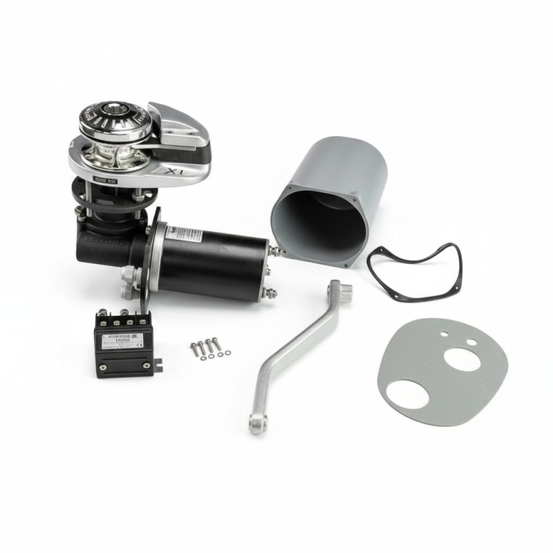 Lofrans vitlo X1 Alu 12V 500W, 6mm, niski X1 & SX1 Vertikalna sidrena vitla 500-800W