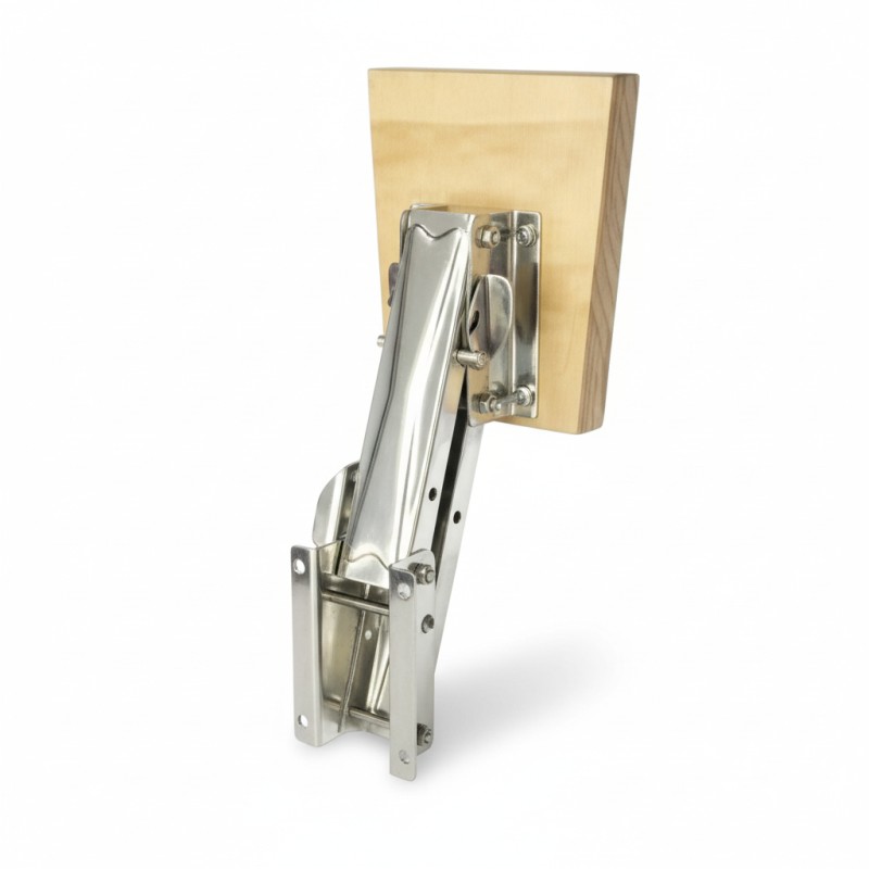 Outboard Bracket, Adjustable, with Wooden Pad, Inox 316, for Engines up to 20kg/8HP Motor Brackets