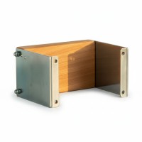 "Outboard Adjustable 0-17"" Bracket, with Wooden Table, Inox, for Engines up to 10HP Motor Brackets