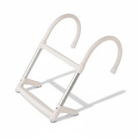 Aluminijske brodske ljestve – 2 gazišta, L550×W350mm Odstranjive brodske stepenice i ljestve – aluminij / inox