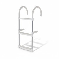 Aluminijske brodske ljestve – 3 gazišta, L830×W350mm Odstranjive brodske stepenice i ljestve – aluminij / inox
