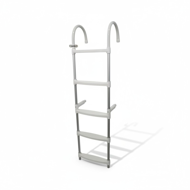 Aluminium Boat Ladder – 5 Steps, L1360×W350mm Removable Marine Steps & Ladders – Aluminium / Stainless Steel