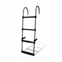 Inox brodske ljestve – 4 gazišta, L1130×W350mm Odstranjive brodske stepenice i ljestve – aluminij / inox