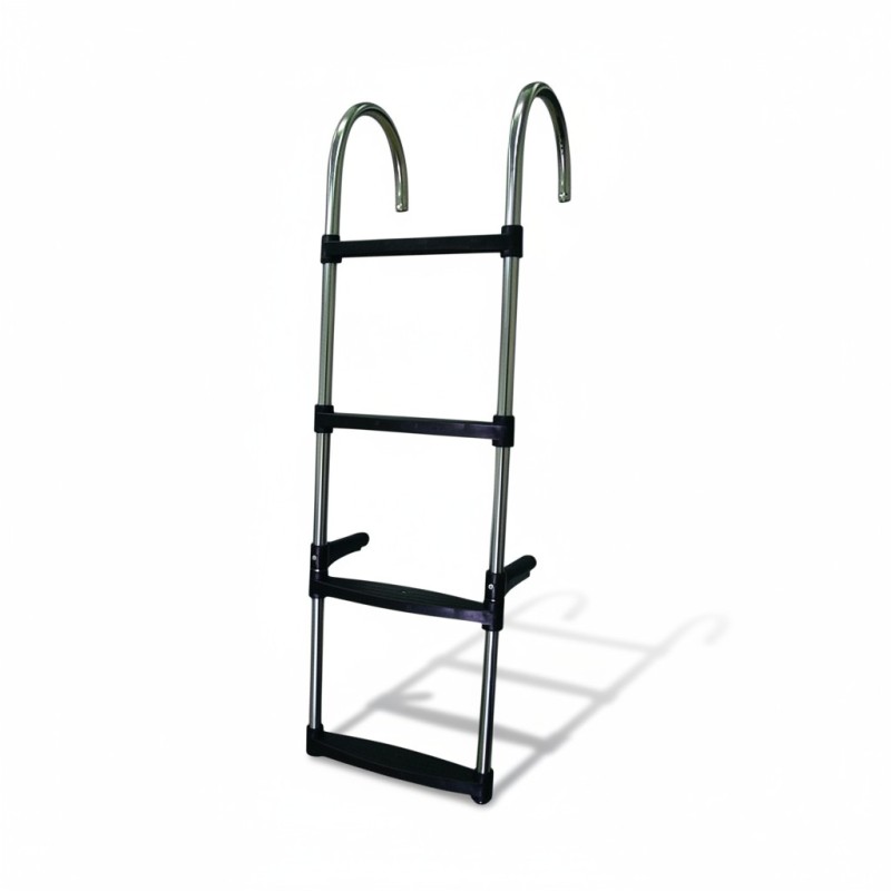 Inox brodske ljestve – 4 gazišta, L1130×W350mm Odstranjive brodske stepenice i ljestve – aluminij / inox