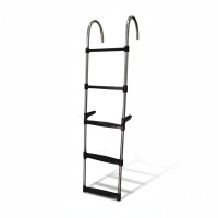 Inox brodske ljestve – 5 gazišta, L1360×W350mm Odstranjive brodske stepenice i ljestve – aluminij / inox