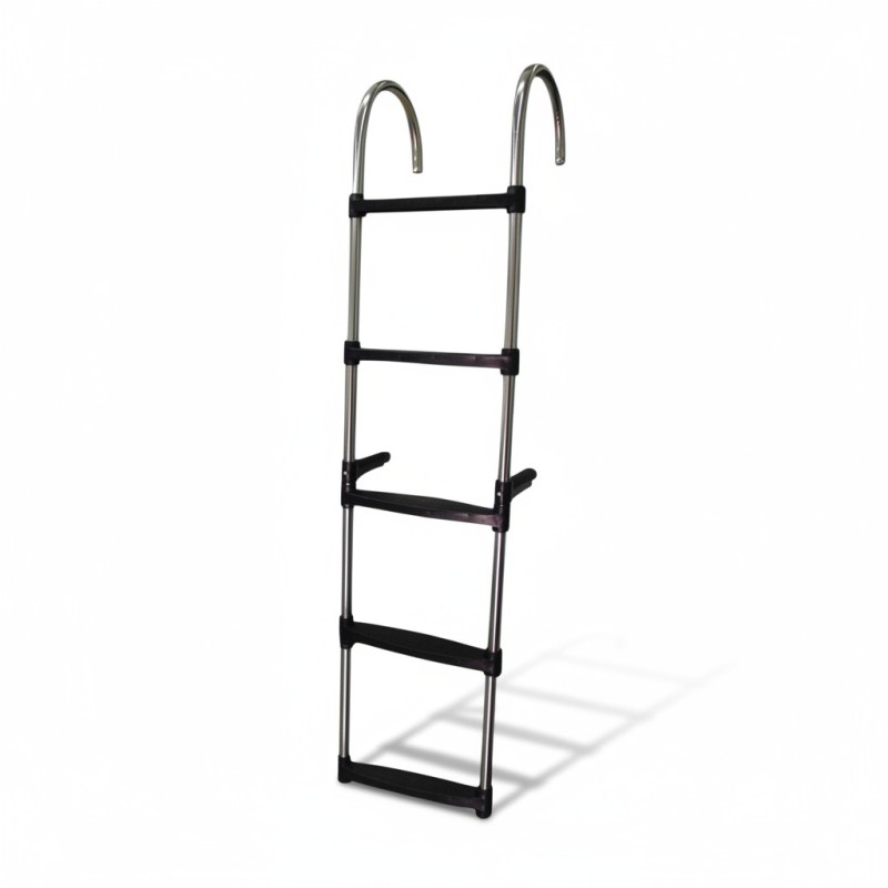 Inox brodske ljestve – 5 gazišta, L1360×W350mm Odstranjive brodske stepenice i ljestve – aluminij / inox