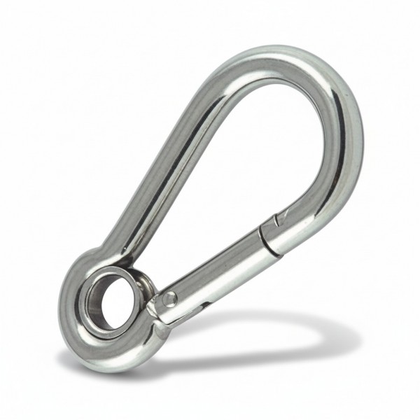 Snap Hook with Eye End, Inox 316 Carabiners & Snap Hooks