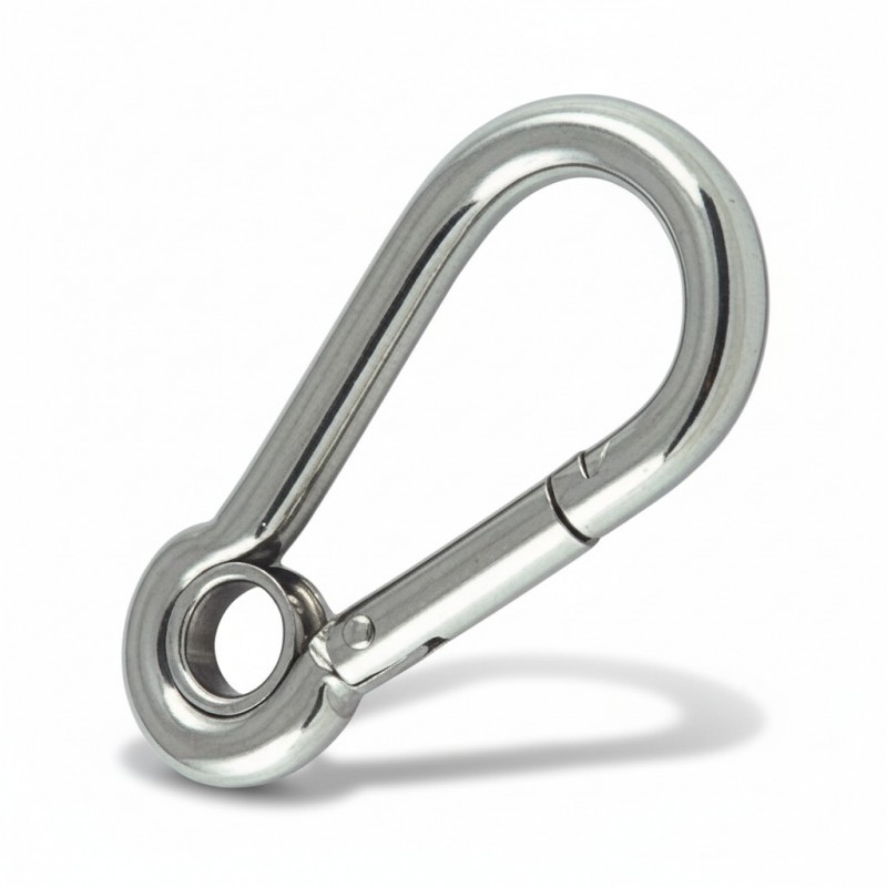 Snap Hook with Eye End, Inox 316 Carabiners & Snap Hooks