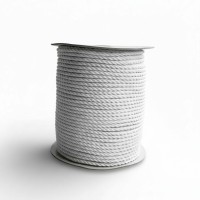 CABO Premium White Twisted Polyester Rope, High Tenacity, 3-Strand, 8–50 mm Ropes