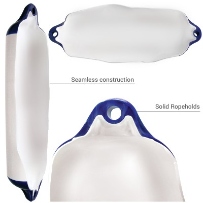 OCEAN Classic Fender Heavy Duty H5, White/Blue, 22 Long Fenders