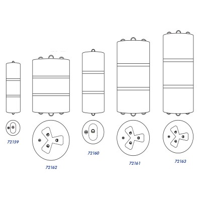 OCEAN Infl. Fender MAGNUS, Black, 65x160cm Inflatable fenders