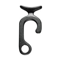 Hook for Fender, on D20-22mm Rail, 85x38mm, Black Fender Accessories