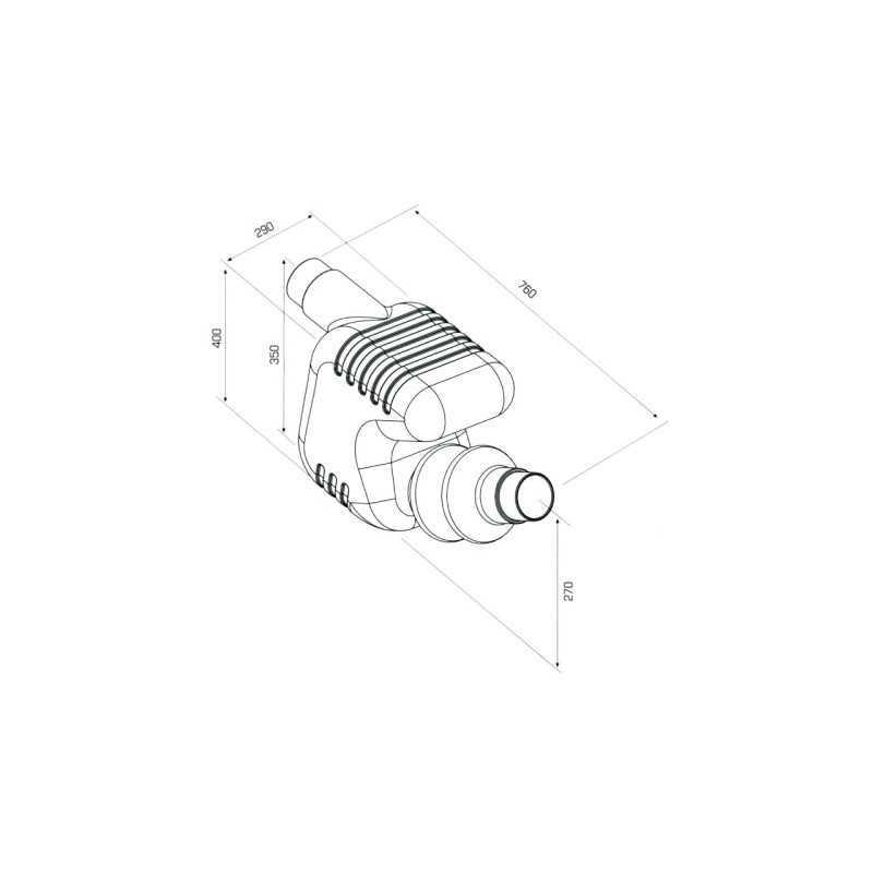 Vodeni prigušivač ispuha (Waterlock) za motore s vodenim hlađenjem, 75–90 mm, 33 L Ispusti i prigušivači