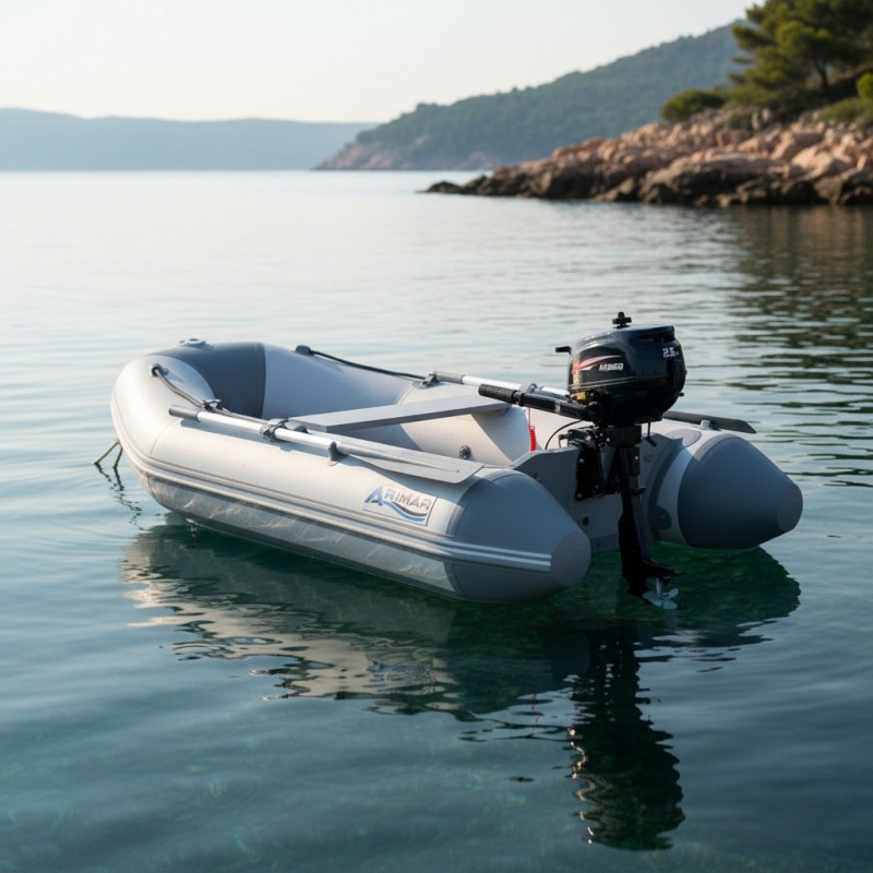 ARIMAR Roll 210 Inflatable Boat with HIDEA HDF 2.5 HP Outboard Engine Inflatable Boats